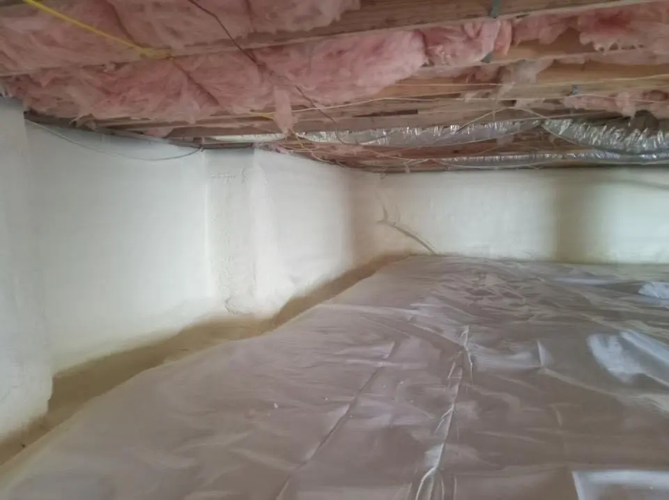 Crawl space encapsulation with closed-cell spray foam for Spray Foam Roofing Repair in Kent